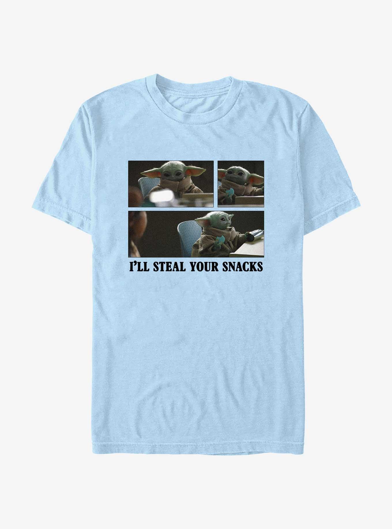 Star Wars The Mandalorian Mr. Steal Your Snacks T-Shirt, LT BLUE, hi-res