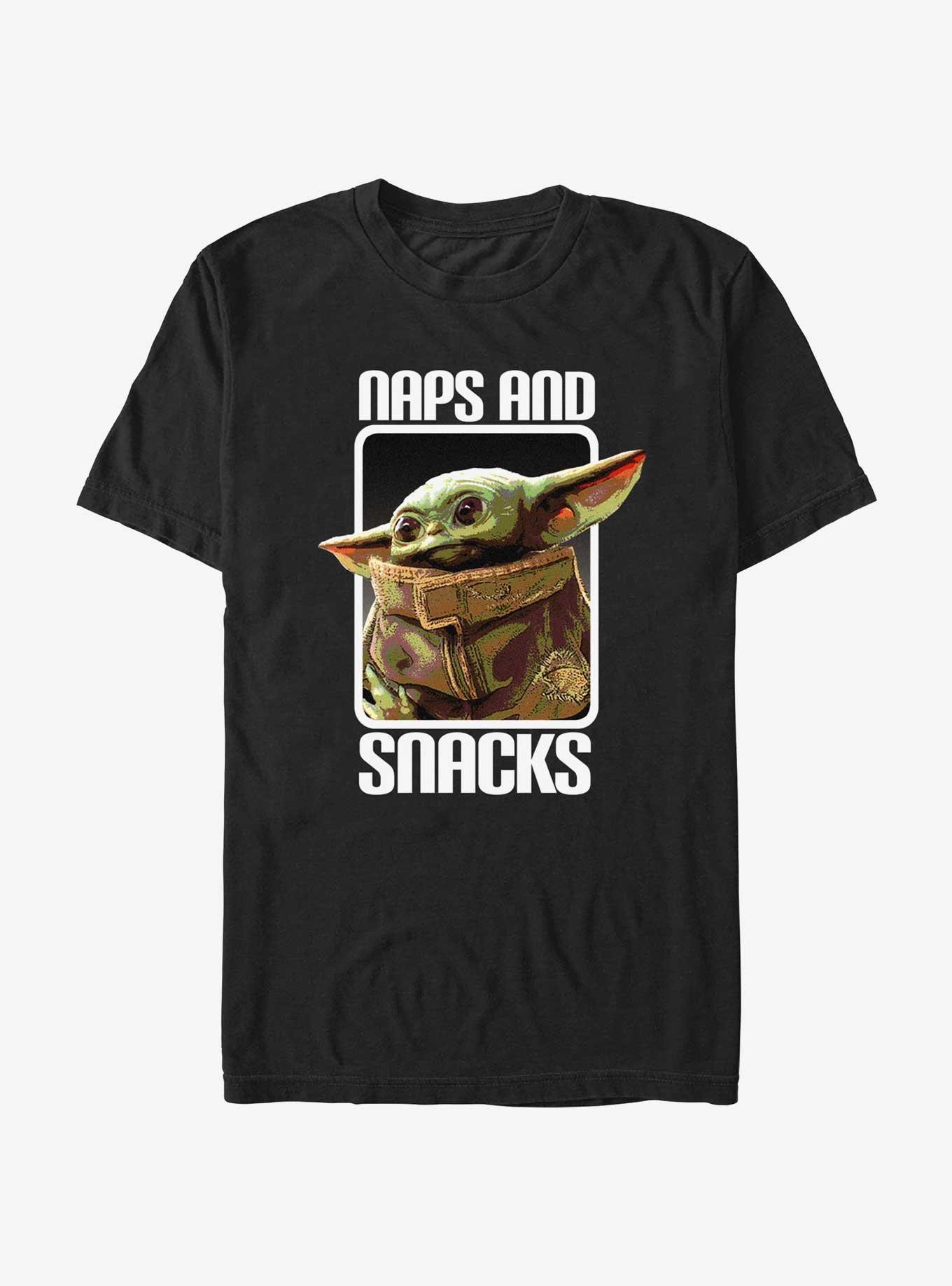 Star Wars The Mandalorian Naps and Snacks Always T-Shirt, BLACK, hi-res