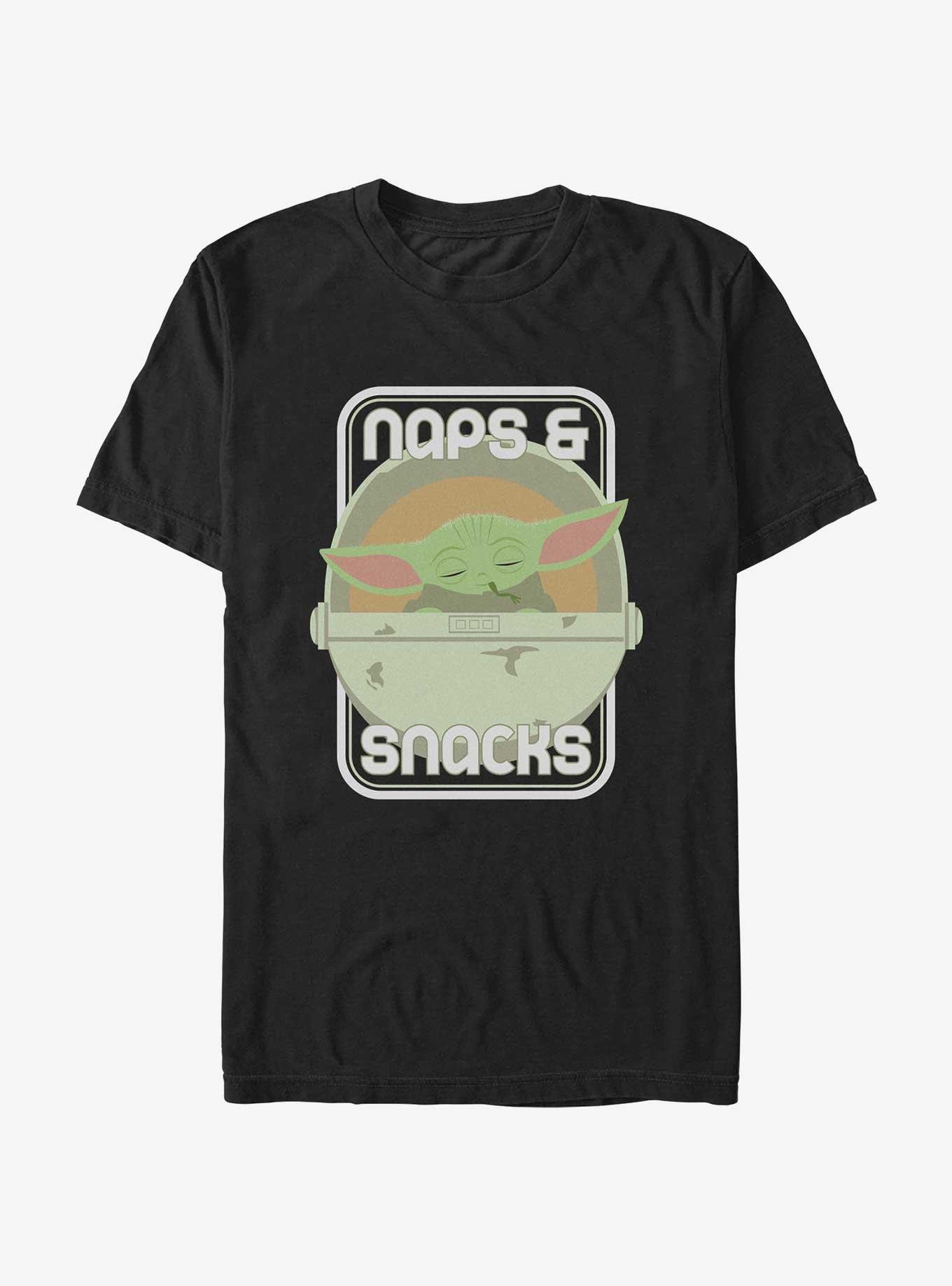 Star Wars The Mandalorian Naps and Snacks Child T-Shirt, BLACK, hi-res