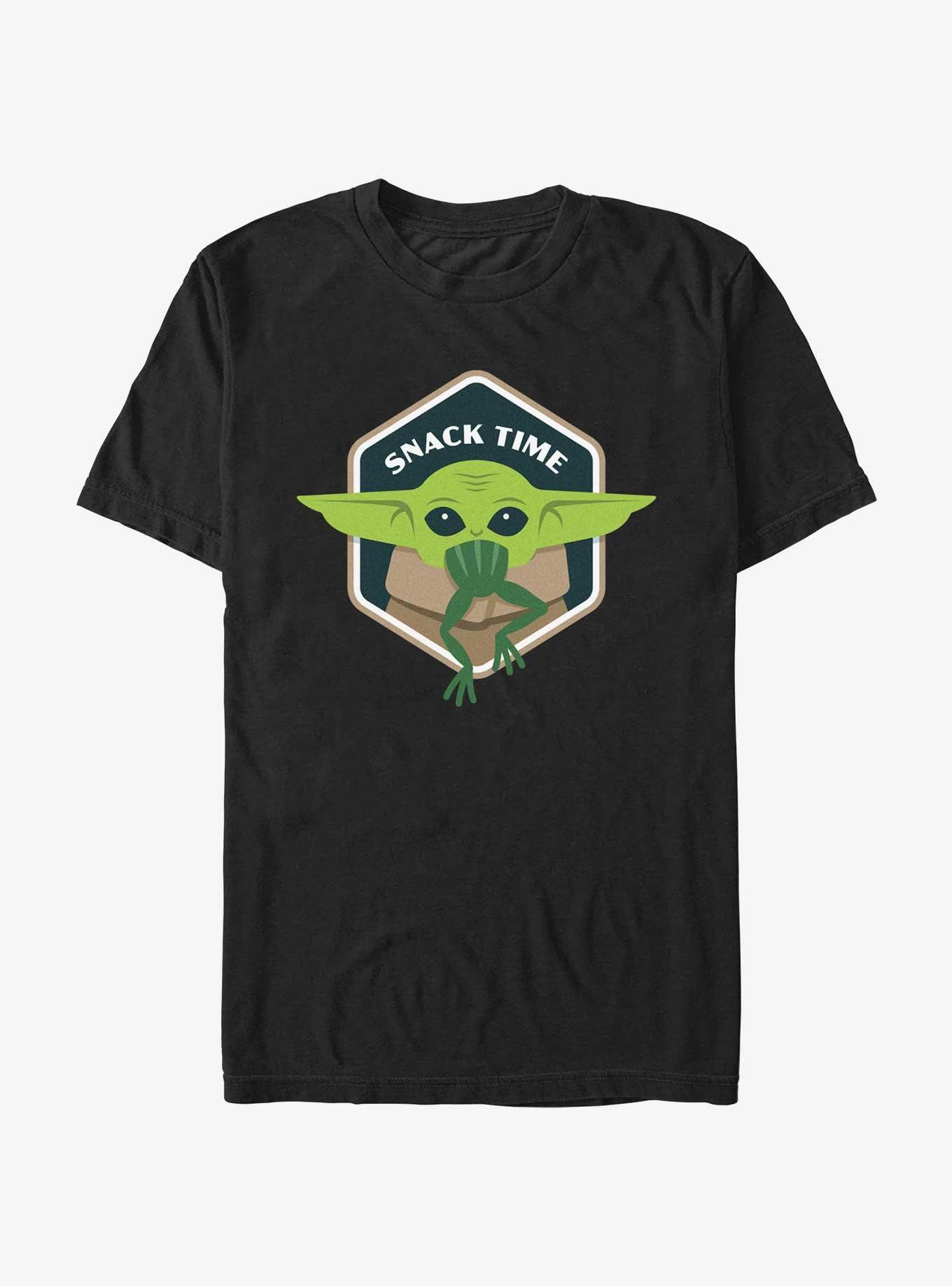 Star Wars The Mandalorian Snack Time T-Shirt, BLACK, hi-res