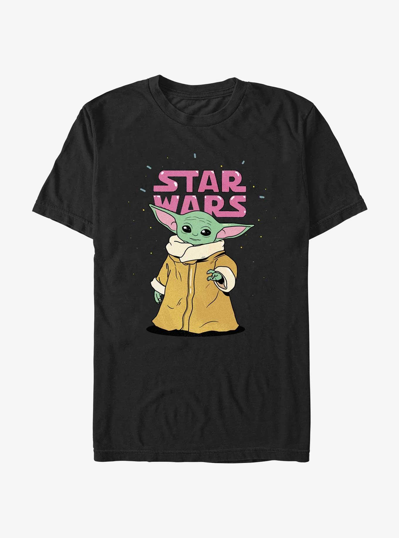 Star Wars The Mandalorian Grogu Bubble Logo T-Shirt, BLACK, hi-res