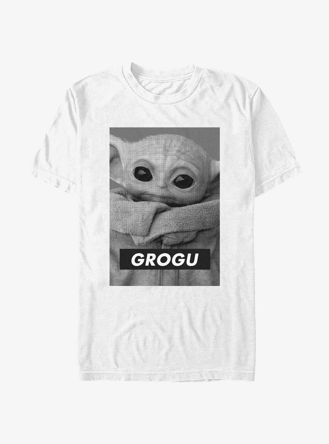 Star Wars The Mandalorian Grogu Poster T-Shirt, WHITE, hi-res