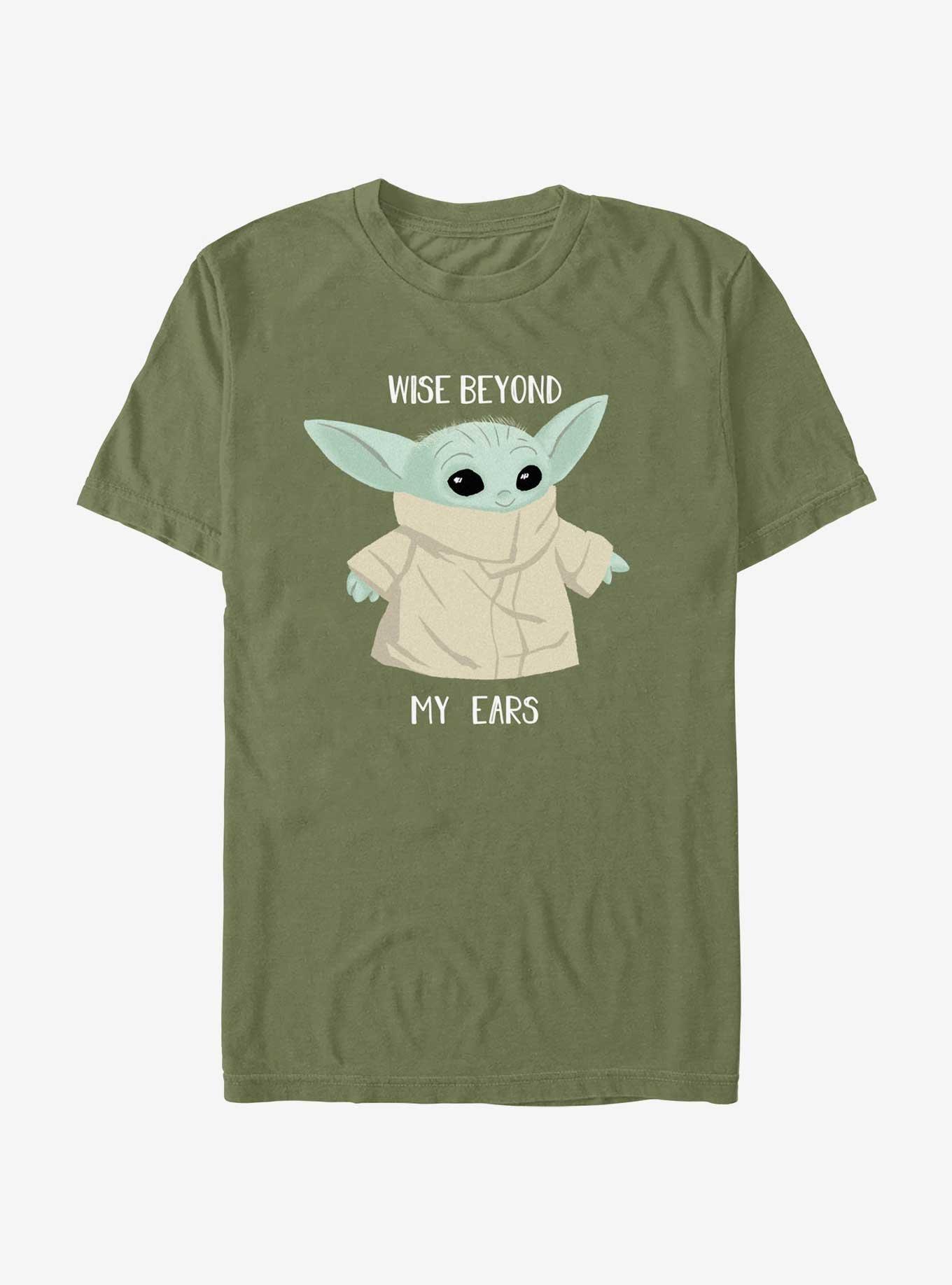 Star Wars The Mandalorian Grogu Wise Beyond My Ears T-Shirt, MIL GRN, hi-res