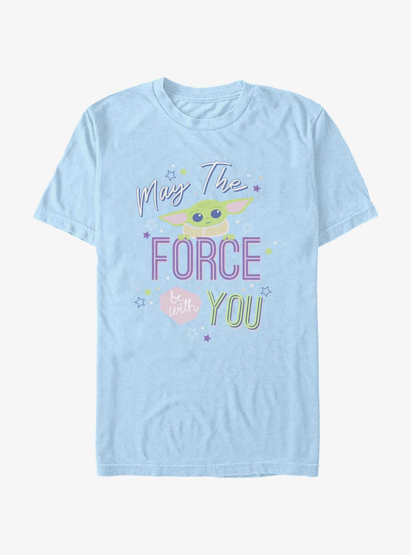 Star Wars The Mandalorian May The Force Be With You T-Shirt, LT BLUE, hi-res