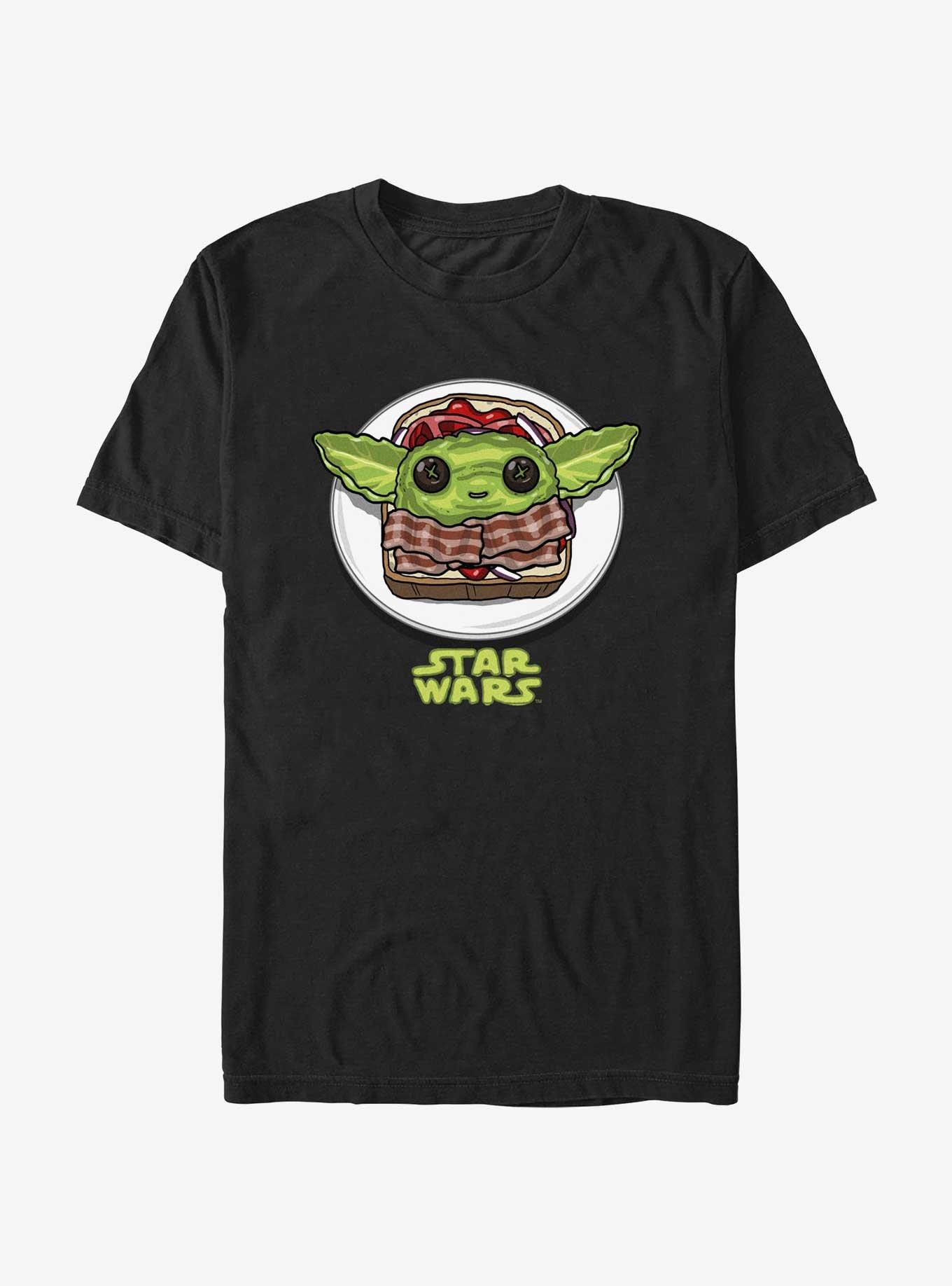 Star Wars The Mandalorian Grogu BLT Sandwich T-Shirt, BLACK, hi-res