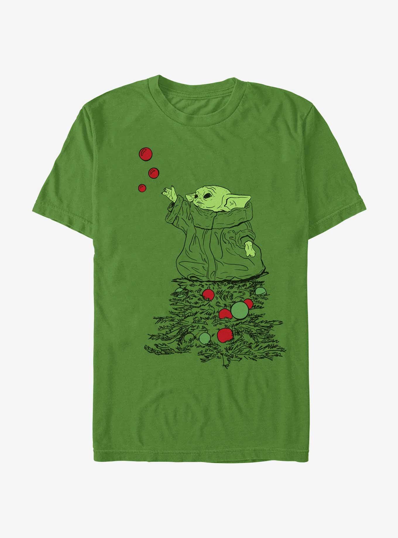 Star Wars The Mandalorian Grogu Christmas Tree T-Shirt, KELLY, hi-res