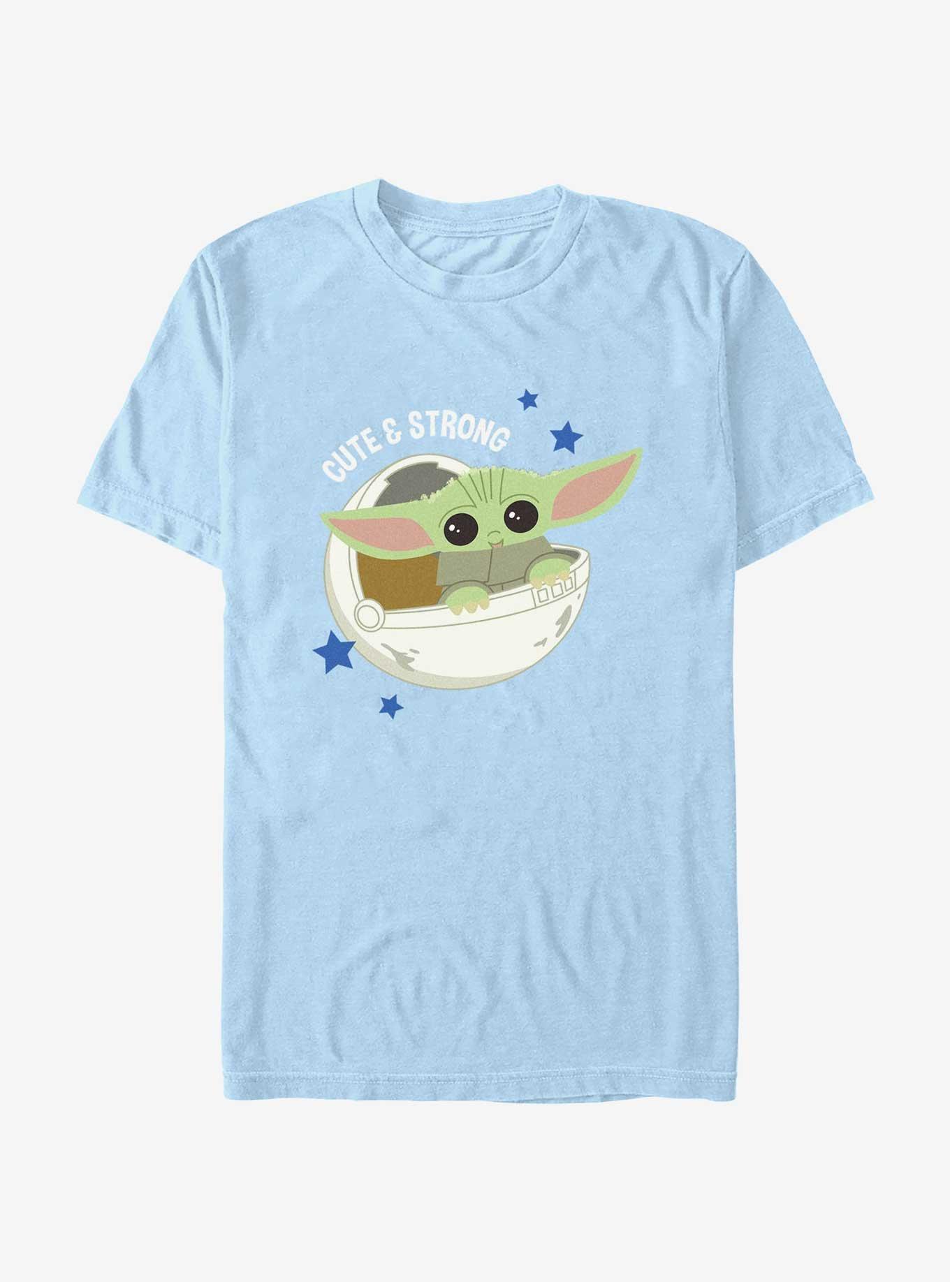 Star Wars The Mandalorian The Child Cute & Strong T-Shirt, LT BLUE, hi-res view 1