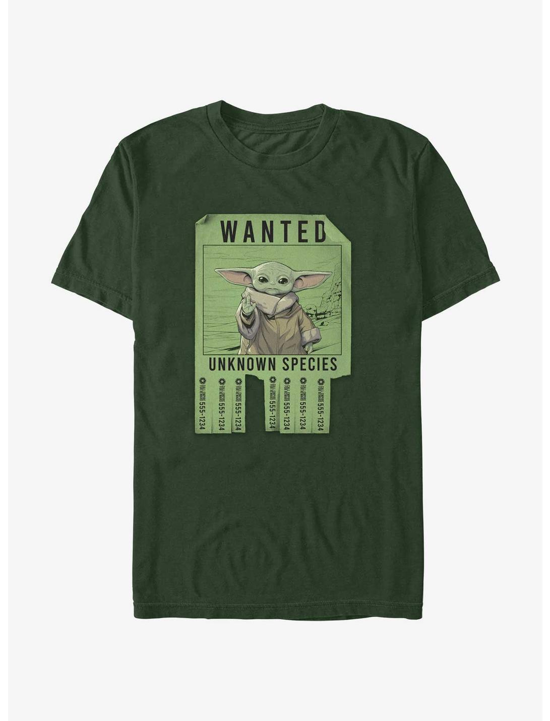 Star Wars The Mandalorian Wanted Unknown Species T-Shirt, FOREST GRN, hi-res