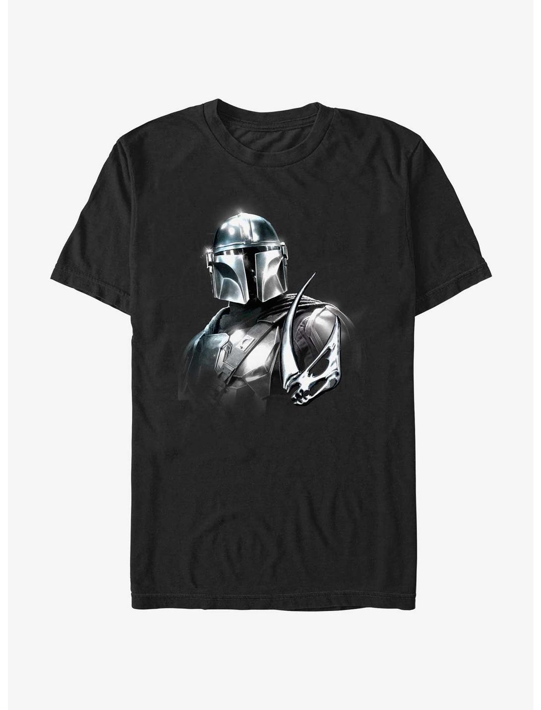 Star Wars The Mandalorian Chrome Armor T-Shirt, BLACK, hi-res