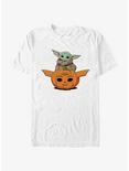 Star Wars The Mandalorian Grogu Jack-O-Lantern T-Shirt, WHITE, hi-res