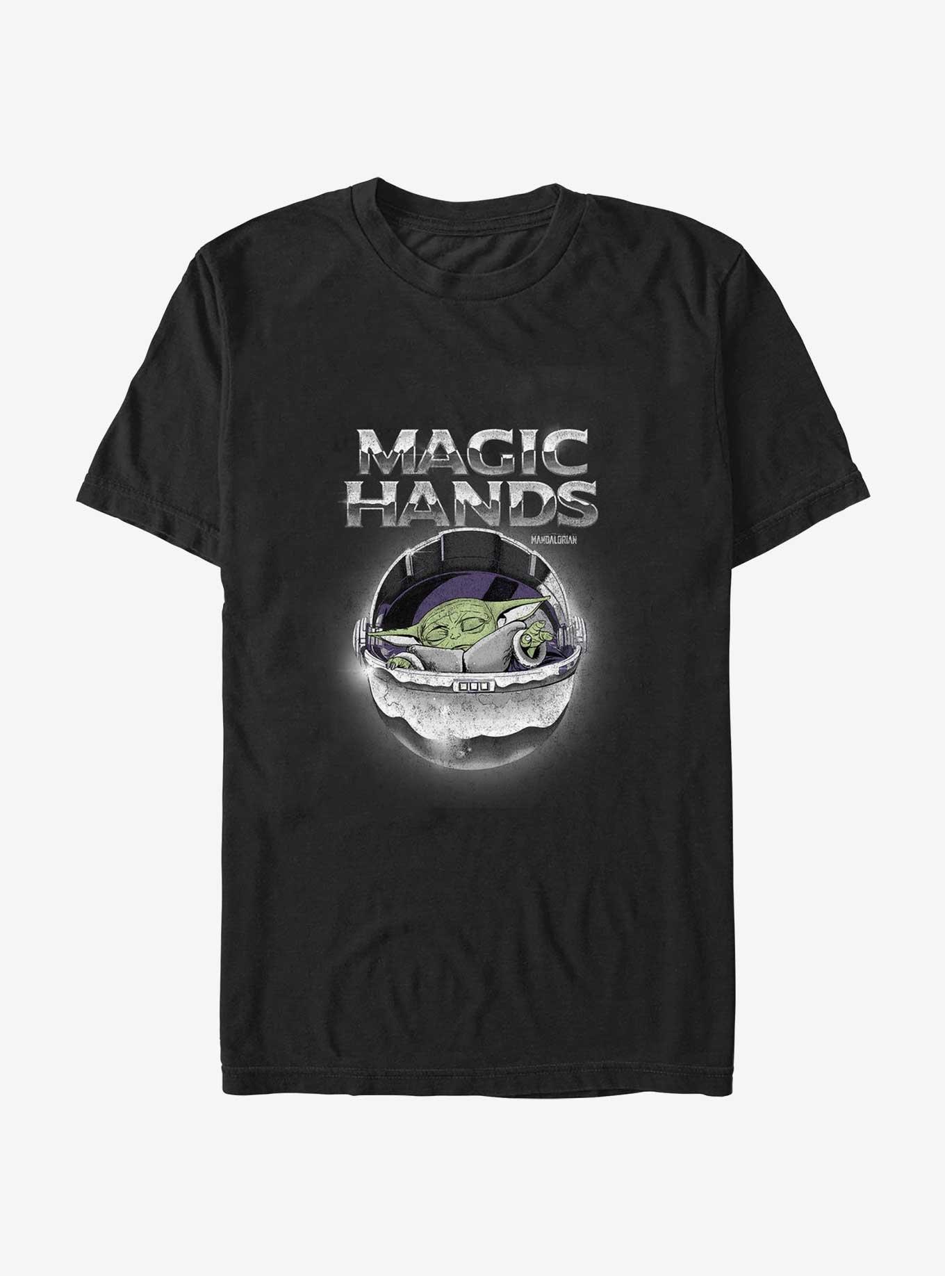 Star Wars The Mandalorian Grogu Magic Hands T-Shirt, BLACK, hi-res