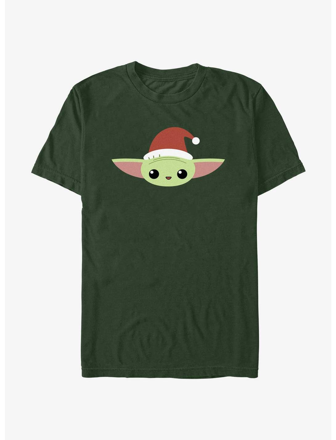 Star Wars The Mandalorian The Child Santa Hat T-Shirt, FOREST GRN, hi-res