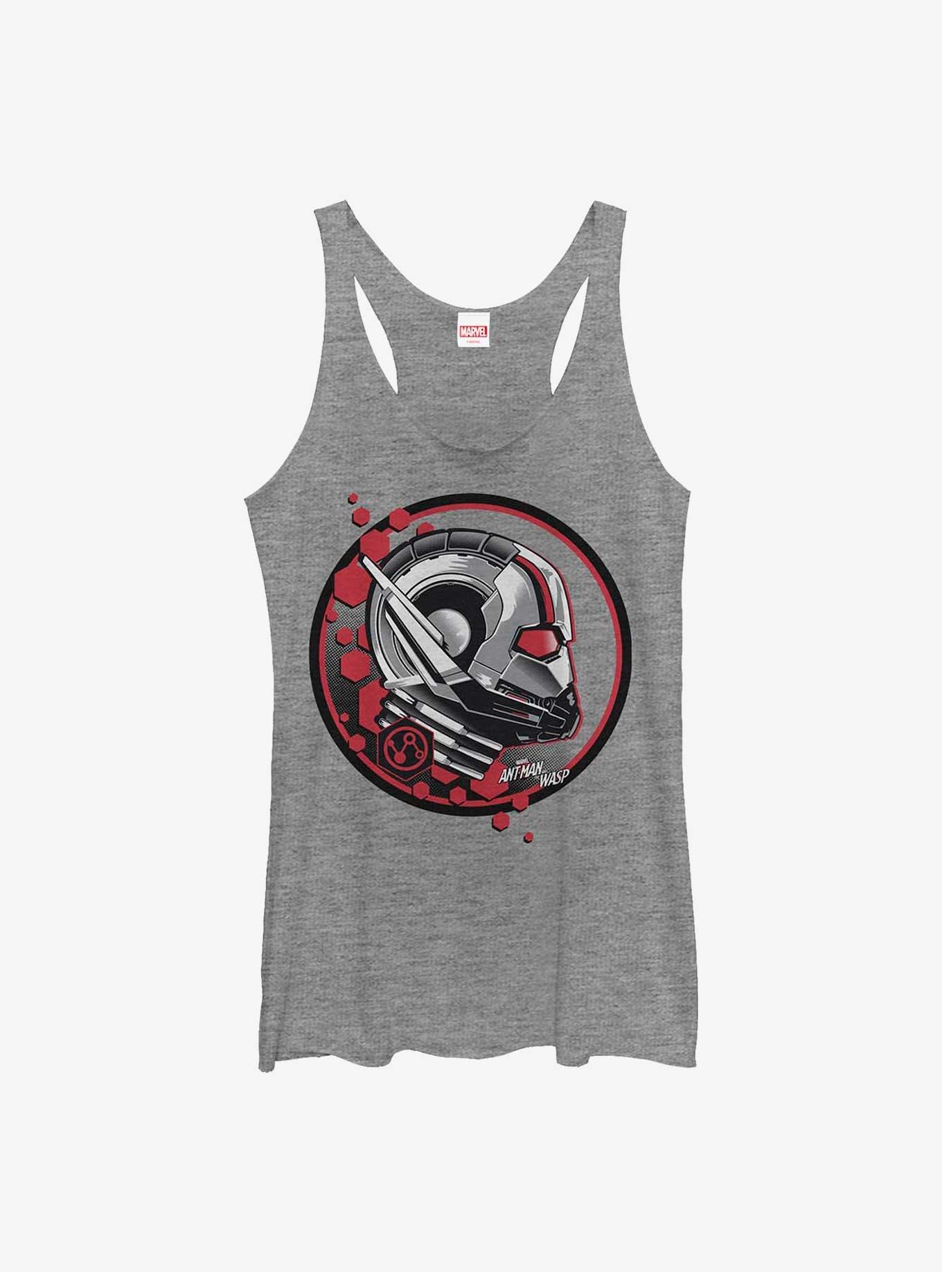 Marvel Ant-Man Ant Stamp Girls Raw Edge Tank, GRAY HTR, hi-res