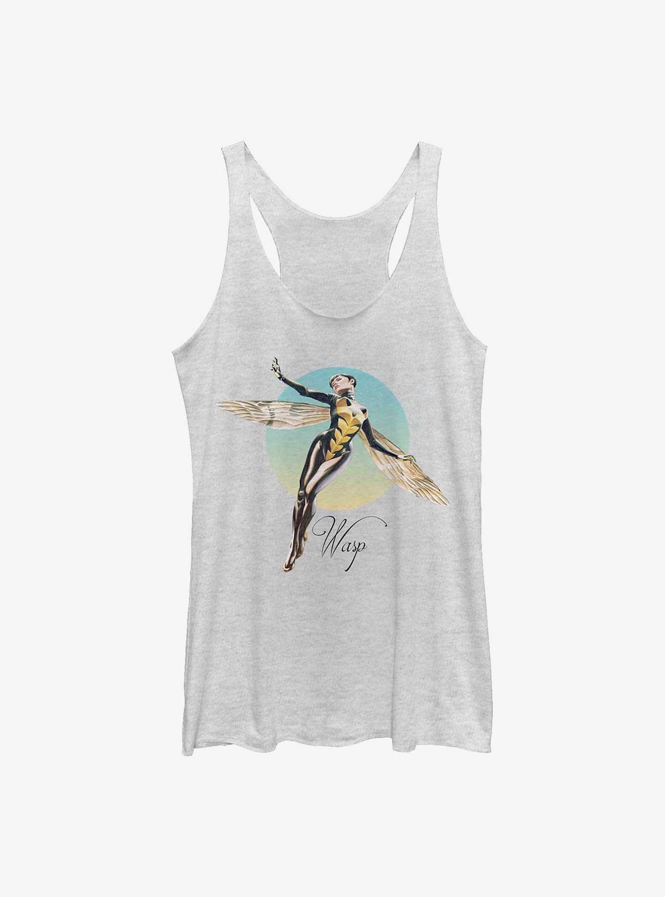 Marvel Ant-Man Graceful Wasp Girls Raw Edge Tank, WHITE HTR, hi-res