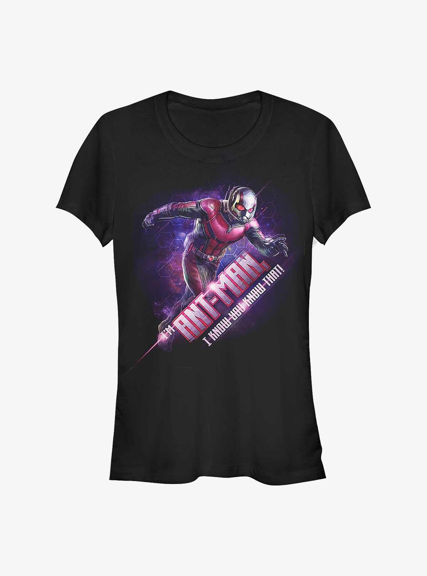 Marvel Ant-Man I Know You Know That Girls T-Shirt, BLACK, hi-res
