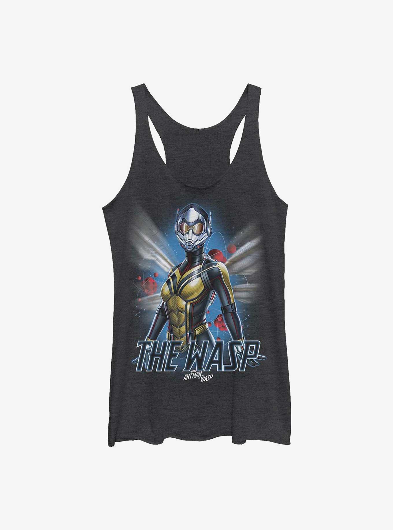 Marvel Ant-Man The Wasp Atom Girls Raw Edge Tank, BLK HTR, hi-res