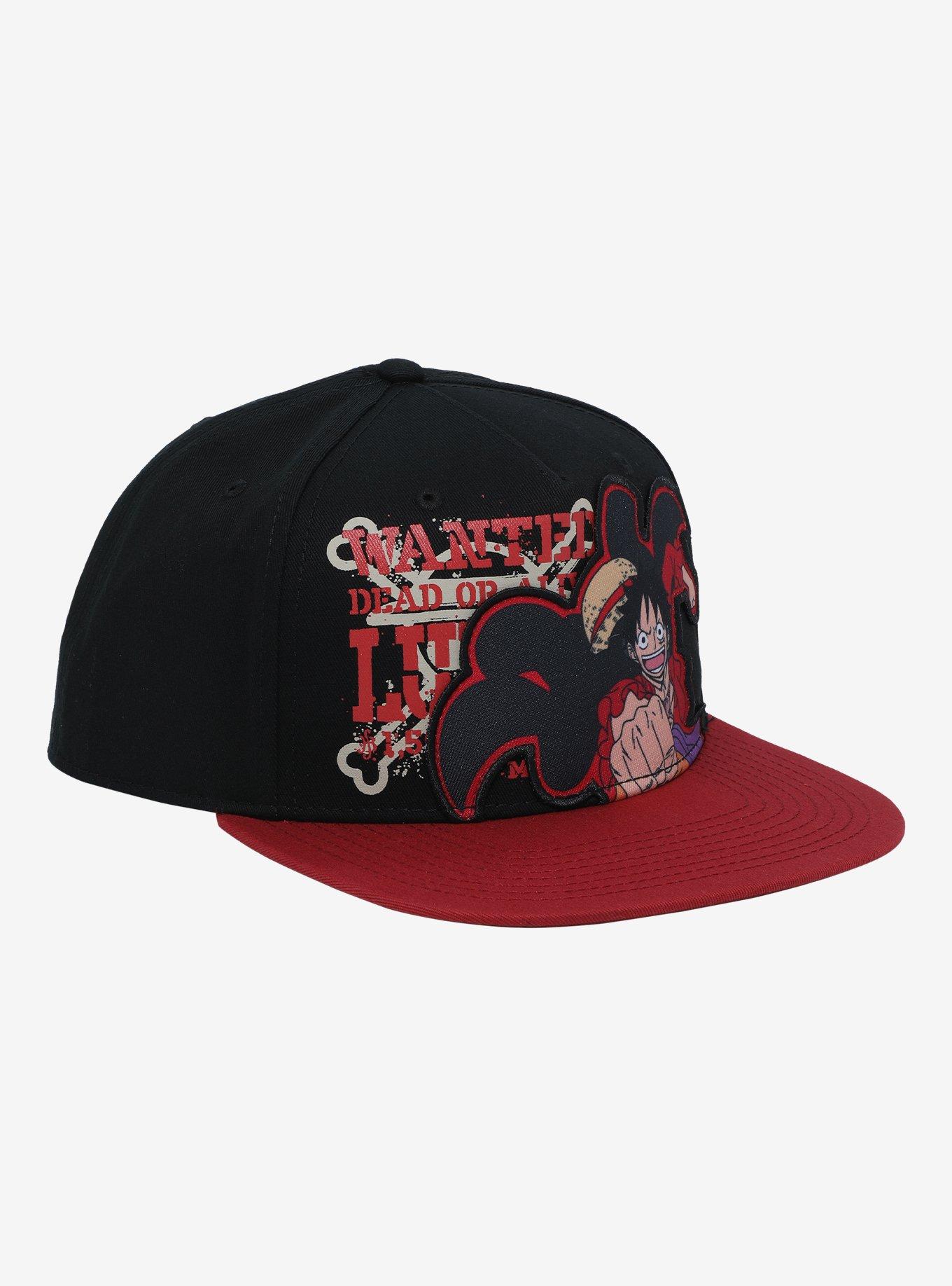 One Piece Luffy Red Snapback Hat, , hi-res