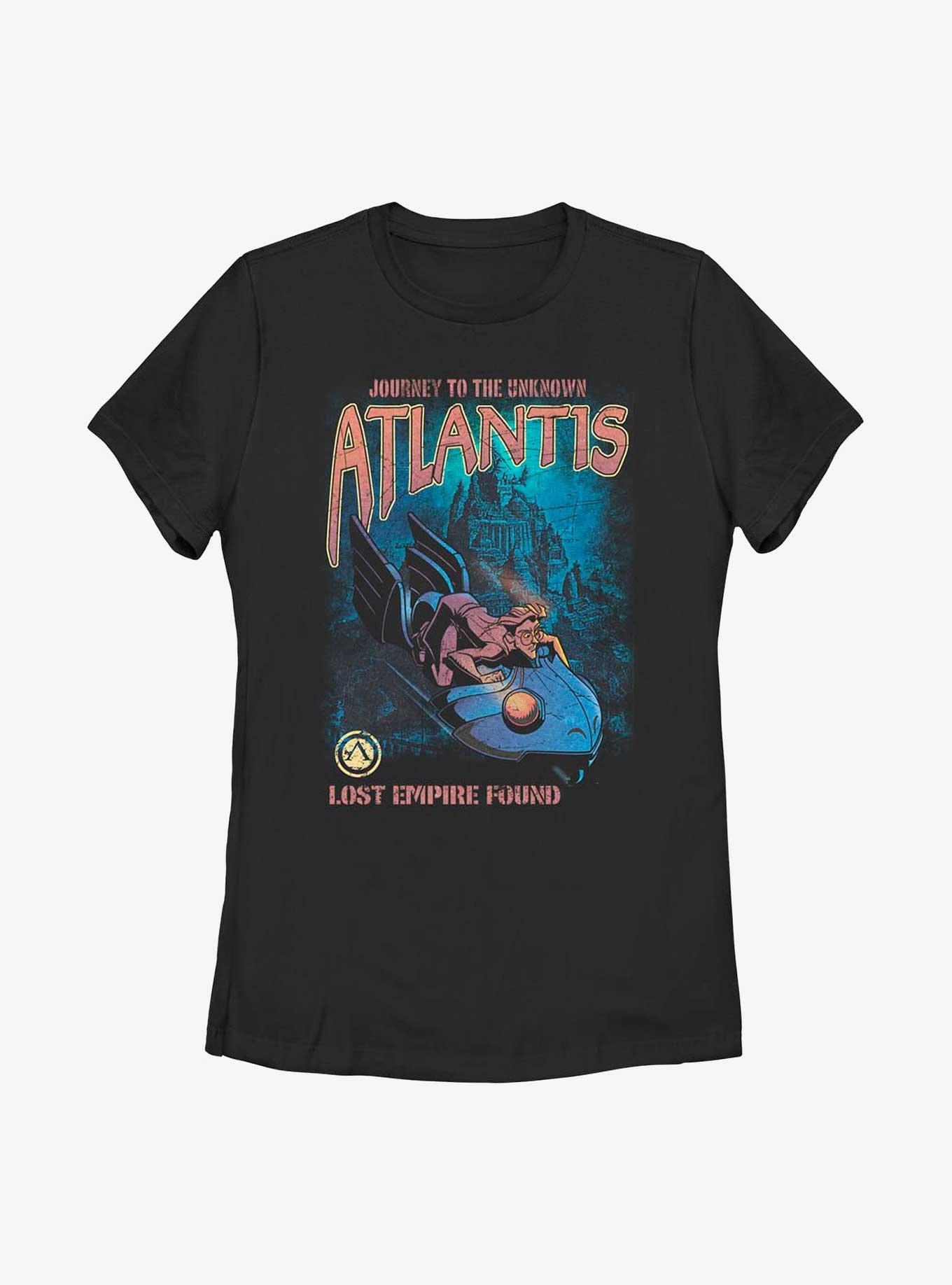 Disney Atlantis: The Lost Empire Milo Lost Empire Found Poster Womens T-Shirt, BLACK, hi-res