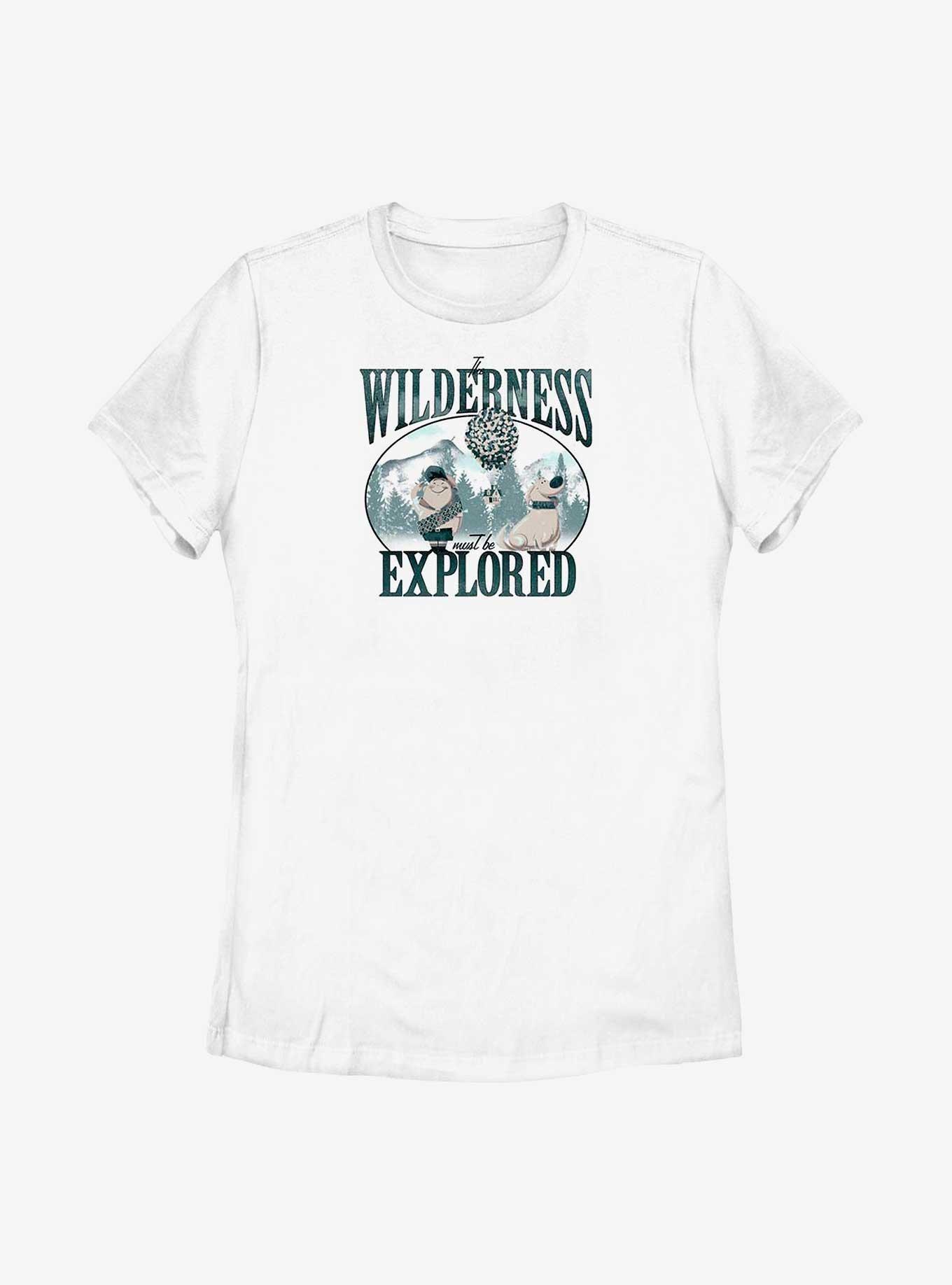 Disney Pixar Up Russell and Dug Wilderness Explored Womens T-Shirt, WHITE, hi-res
