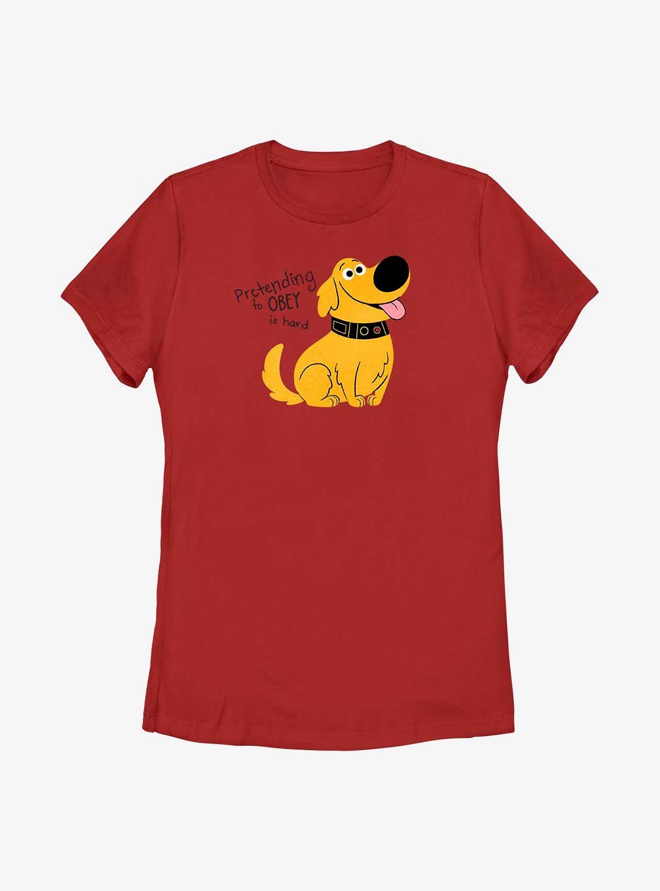 Disney Pixar Up Dug Pretending To Obey Womens T-Shirt, , hi-res