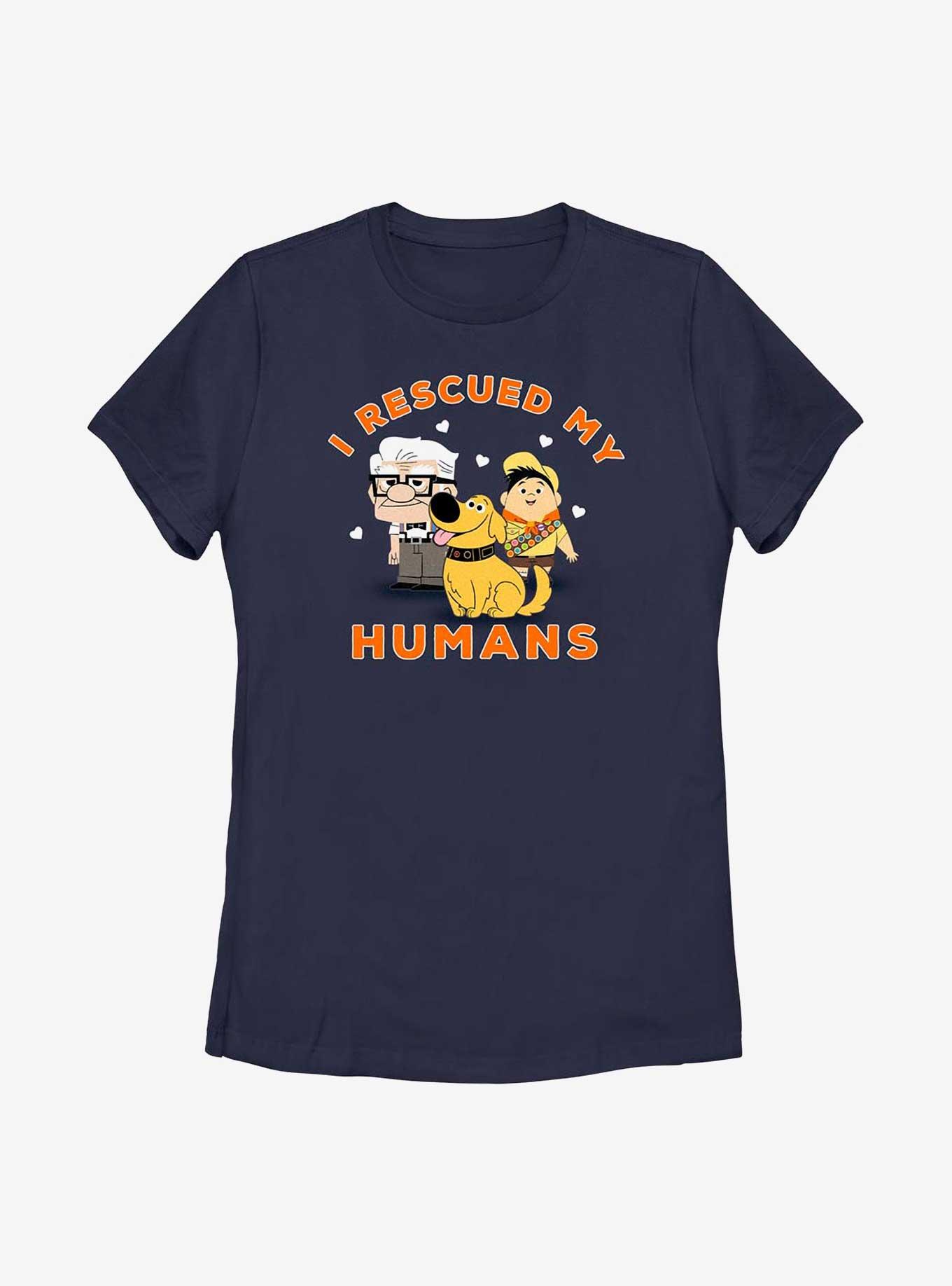 Disney Pixar Up I Rescued My Humans Womens T-Shirt, NAVY, hi-res