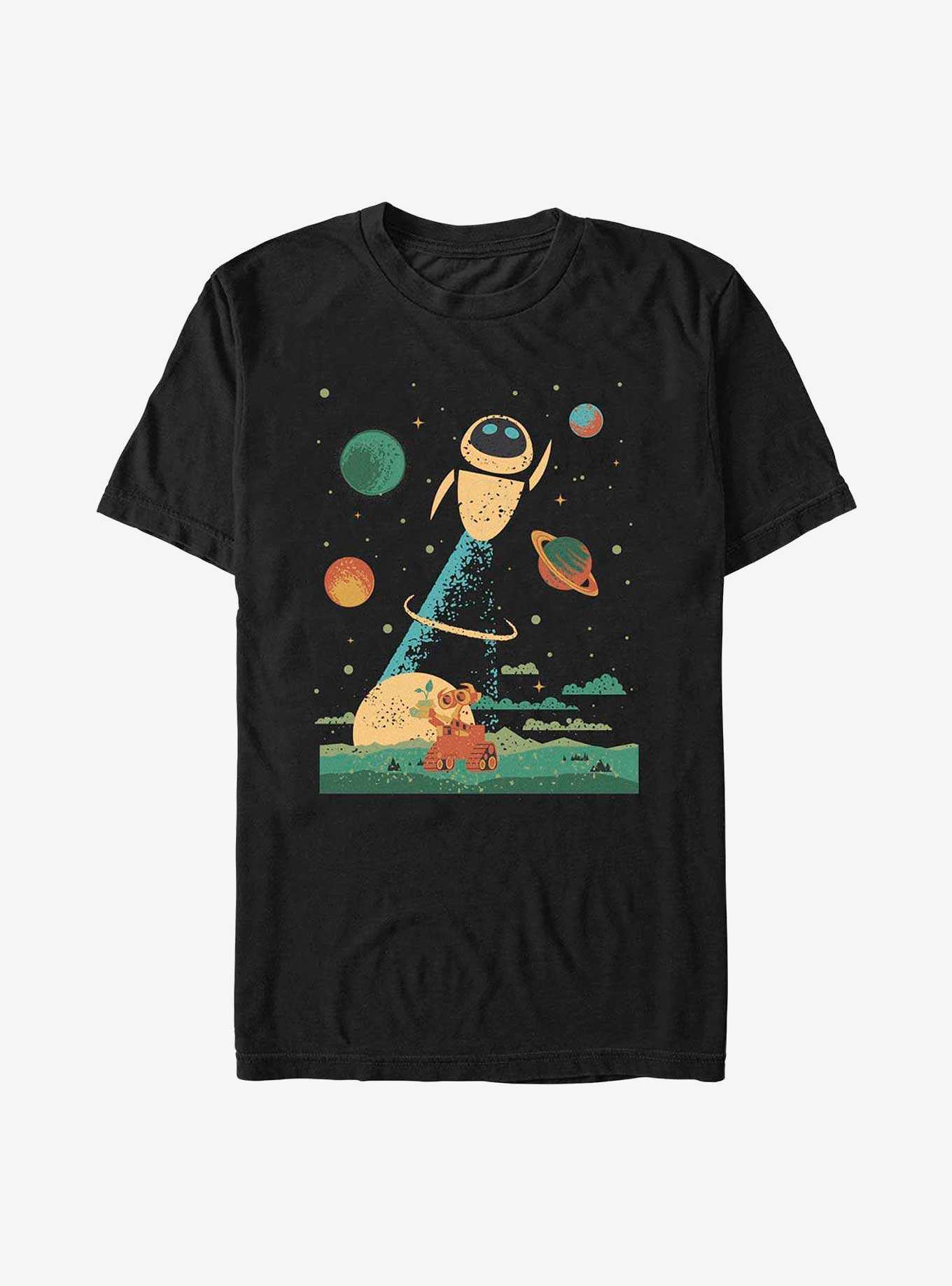 Disney Pixar Wall-E Eve and Wall-E Space Poster T-Shirt, , hi-res