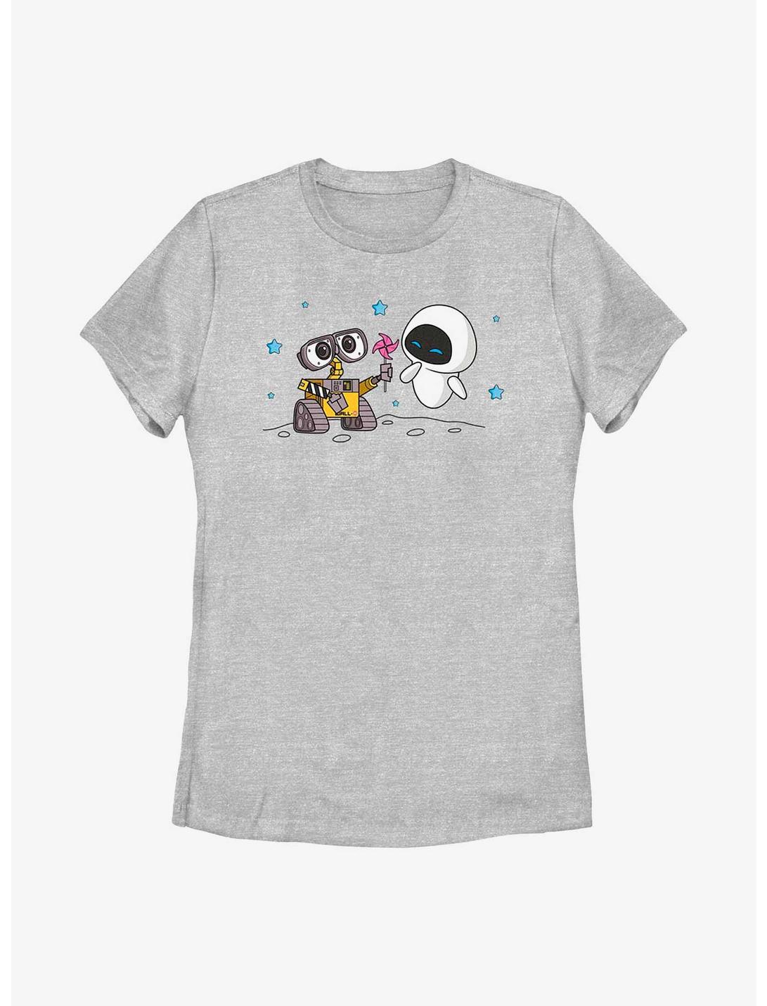Disney Pixar Wall-E Chibi Wall-E and Eve Womens T-Shirt, ATH HTR, hi-res