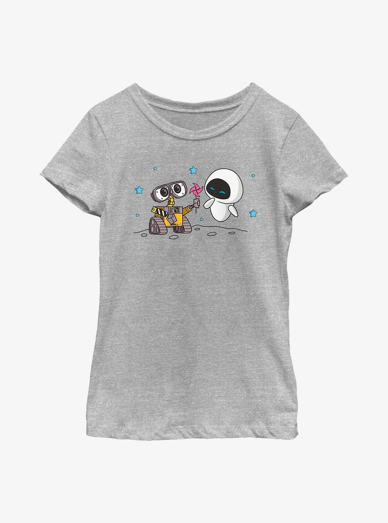 Disney Pixar Wall-E Chibi Wall-E and Eve Youth Girls T-Shirt, , hi-res