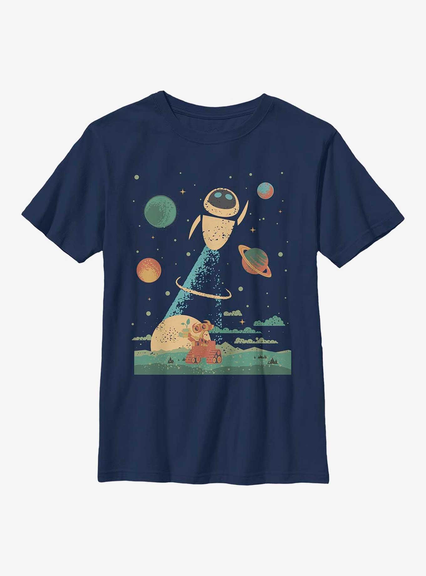Disney Pixar Wall-E Eve and Wall-E Space Poster Youth T-Shirt, , hi-res