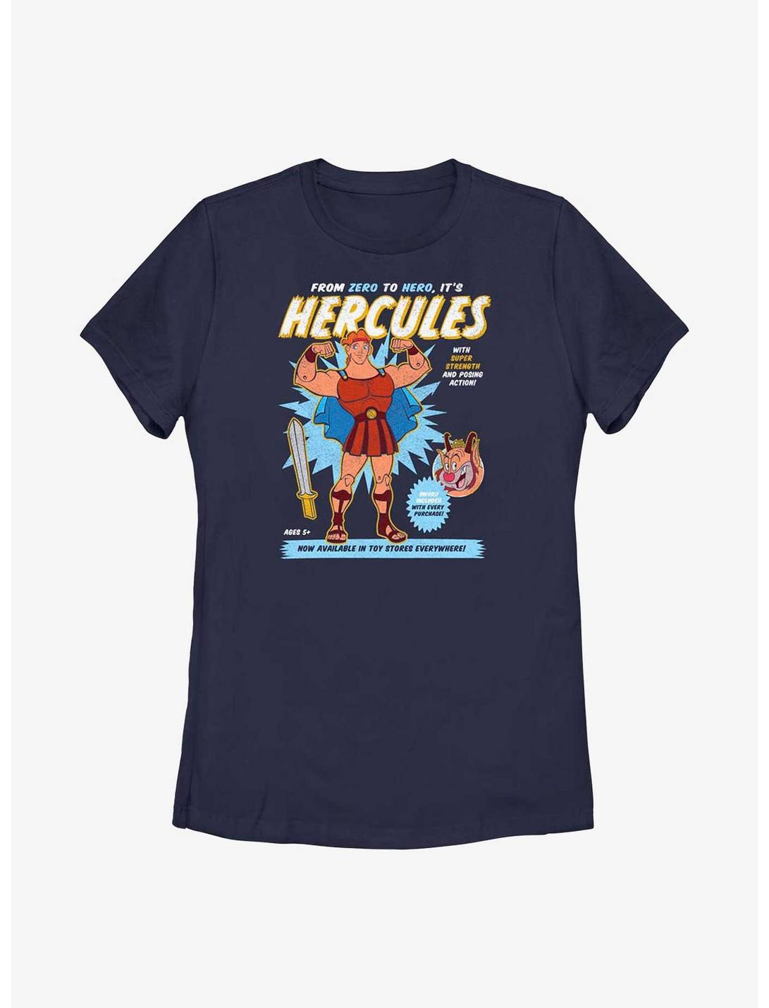 Disney Hercules Toy Figure Ad Womens T-Shirt, NAVY, hi-res