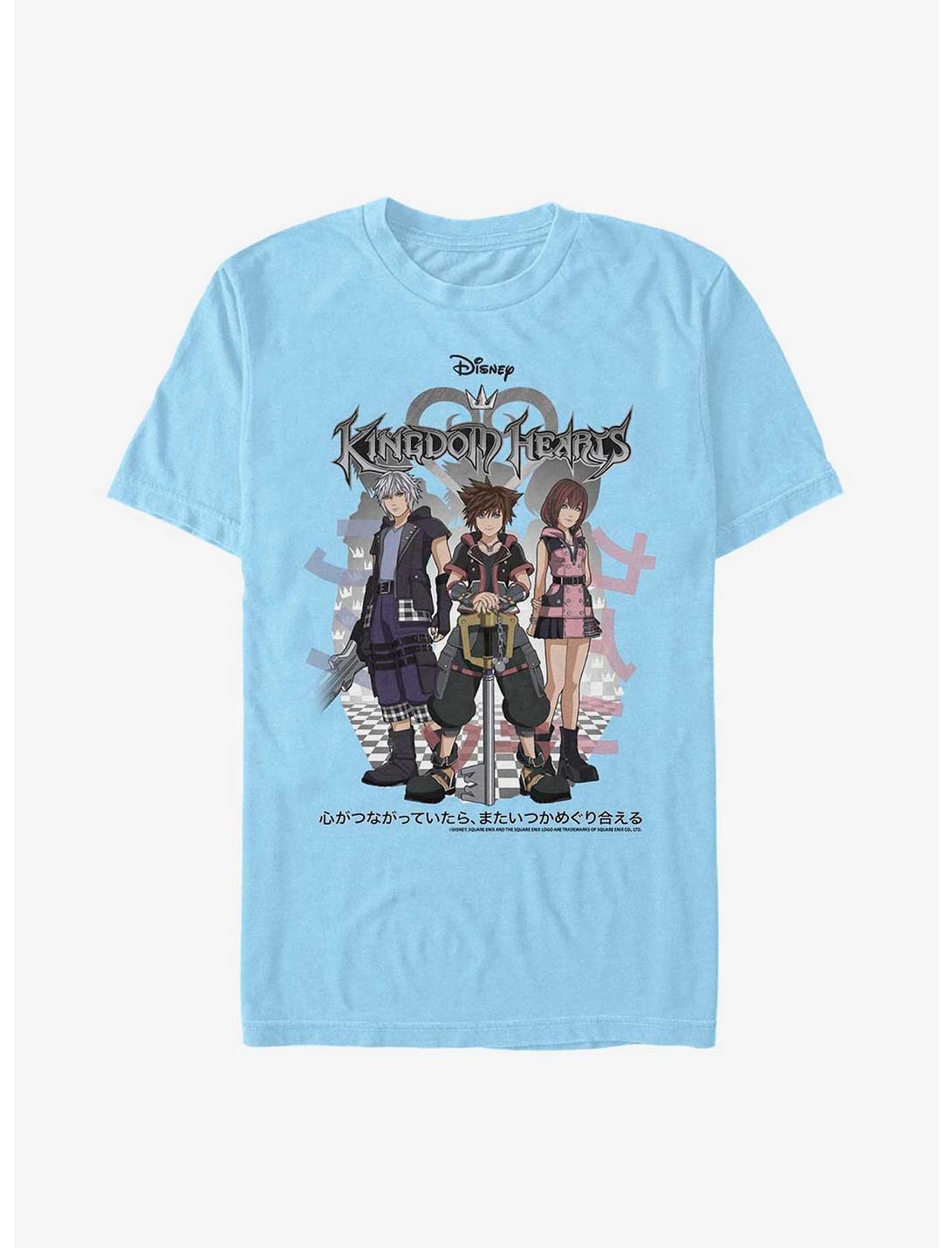 Kingdom Hearts Riku, Sora, and Kairi Group T-Shirt, LT BLUE, hi-res