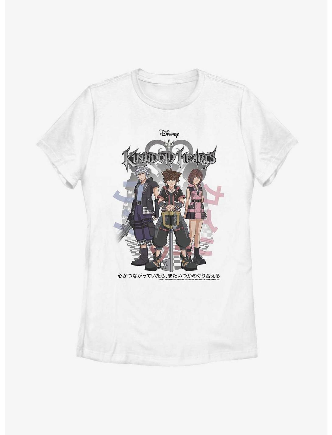 Kingdom Hearts Riku, Sora, and Kairi Group Womens T-Shirt, WHITE, hi-res