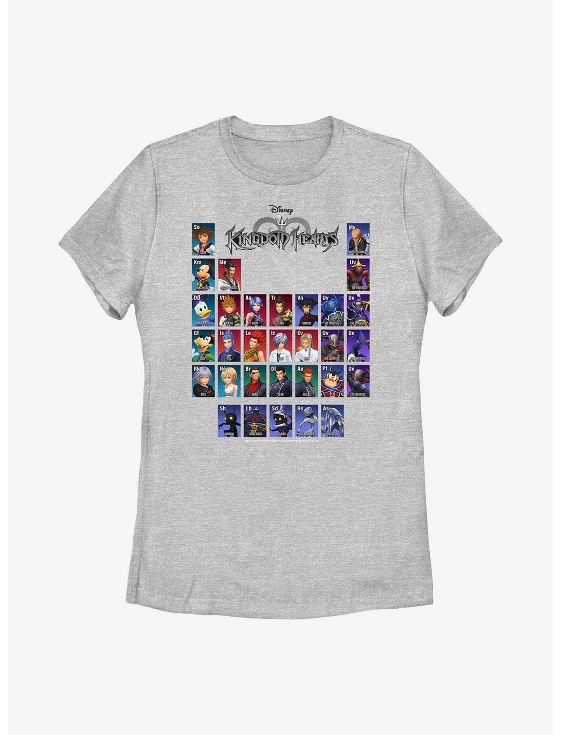 Kingdom Hearts Table of Characters Womens T-Shirt, ATH HTR, hi-res