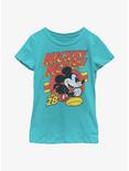 Disney Mickey Mouse Retro Mouse Youth Girls T-Shirt, TAHI BLUE, hi-res