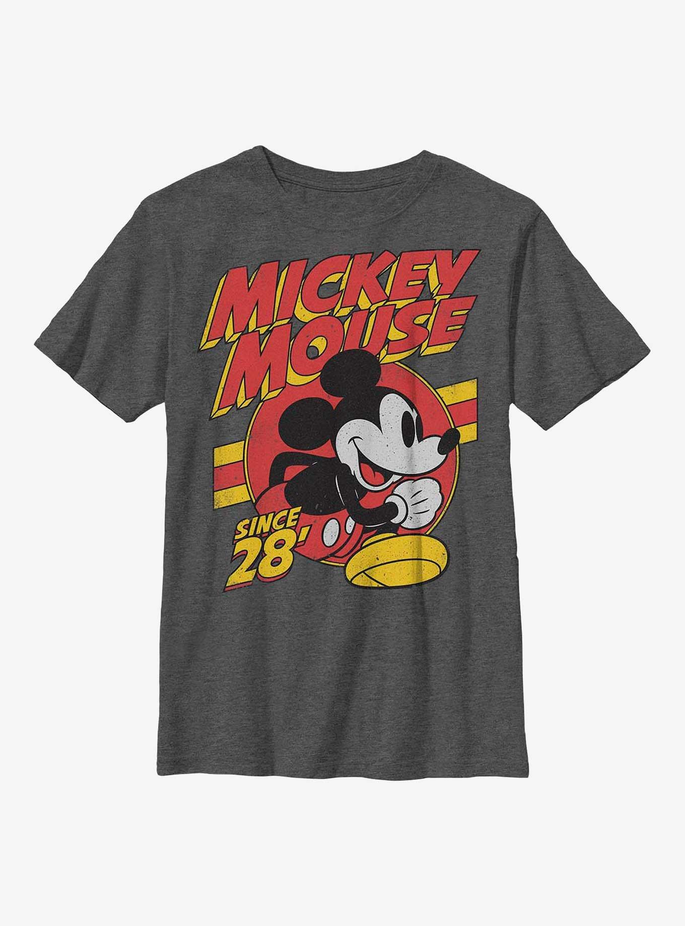 Disney Mickey Mouse Retro Mouse Youth T-Shirt, CHAR HTR, hi-res