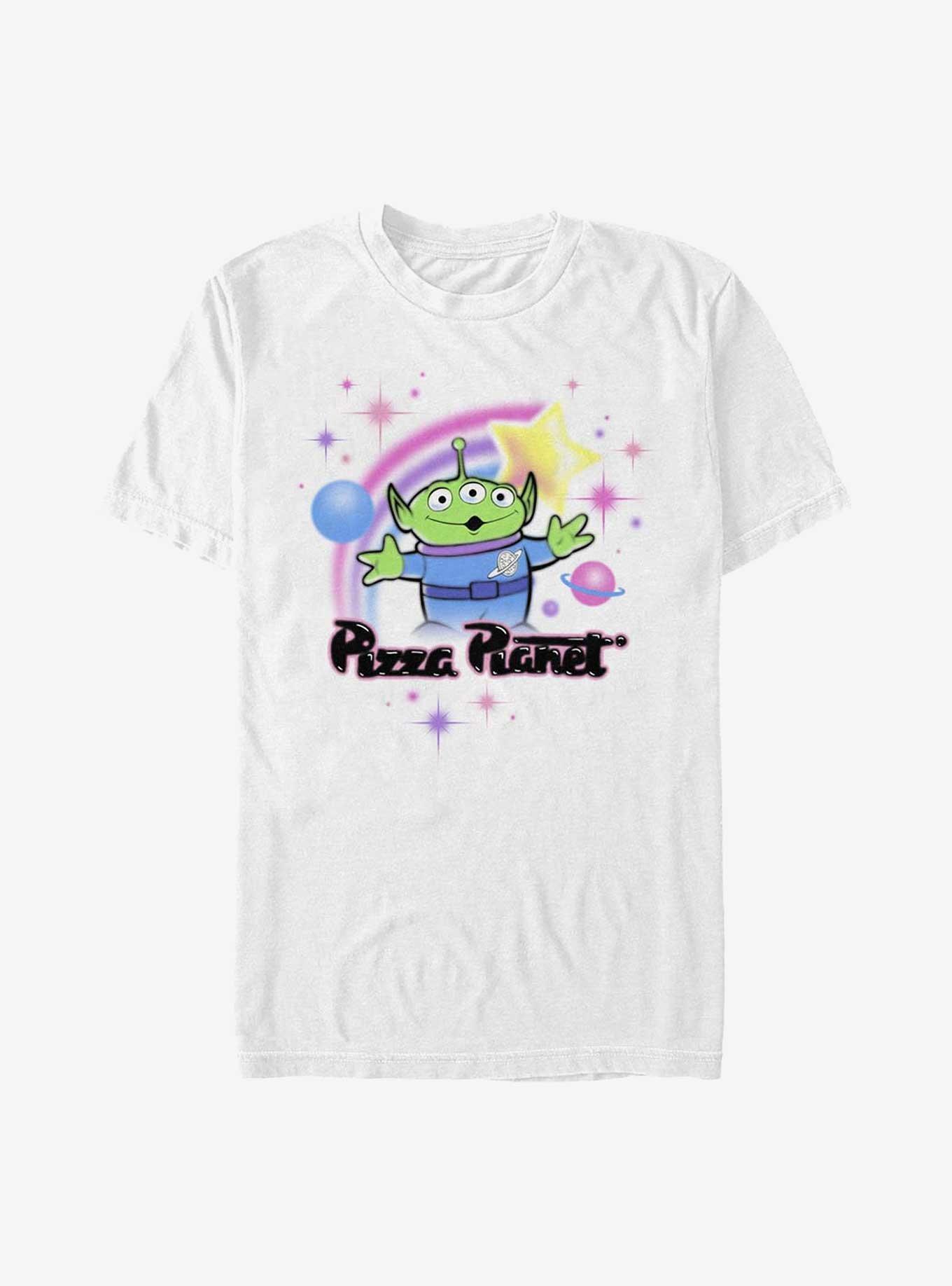 Disney Pixar Toy Story Pizza Planet Alien Airbrush T-Shirt, WHITE, hi-res
