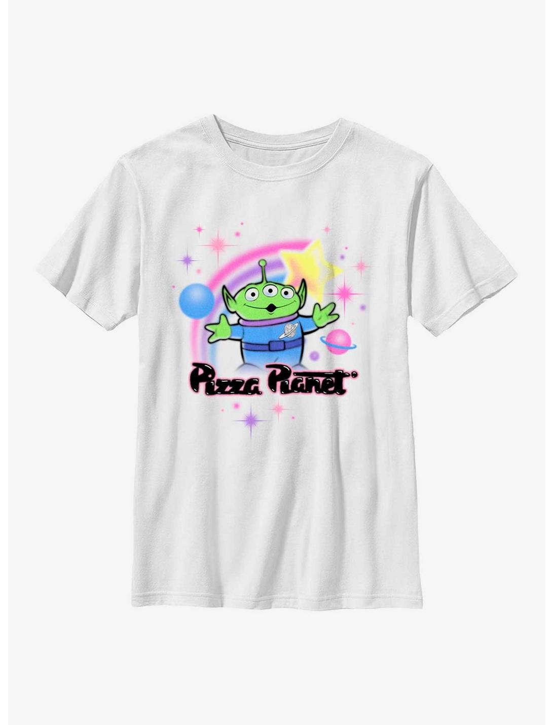 Disney Pixar Toy Story Pizza Planet Alien Airbrush Youth T-Shirt, WHITE, hi-res