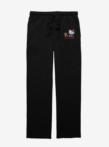 Retro Style Hello Kitty Large Logo Black Ladies Sweatpants -  Canada