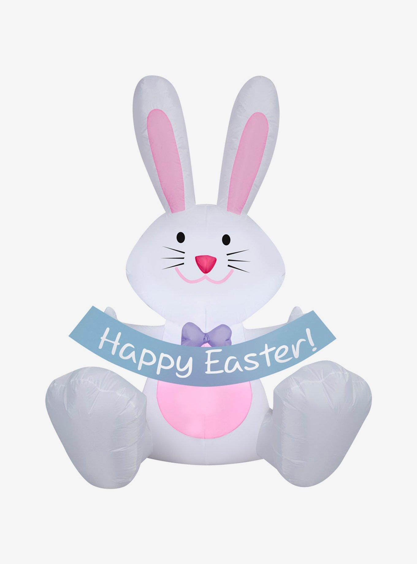 Easter Bunny With Banner Airblown | Hot Topic