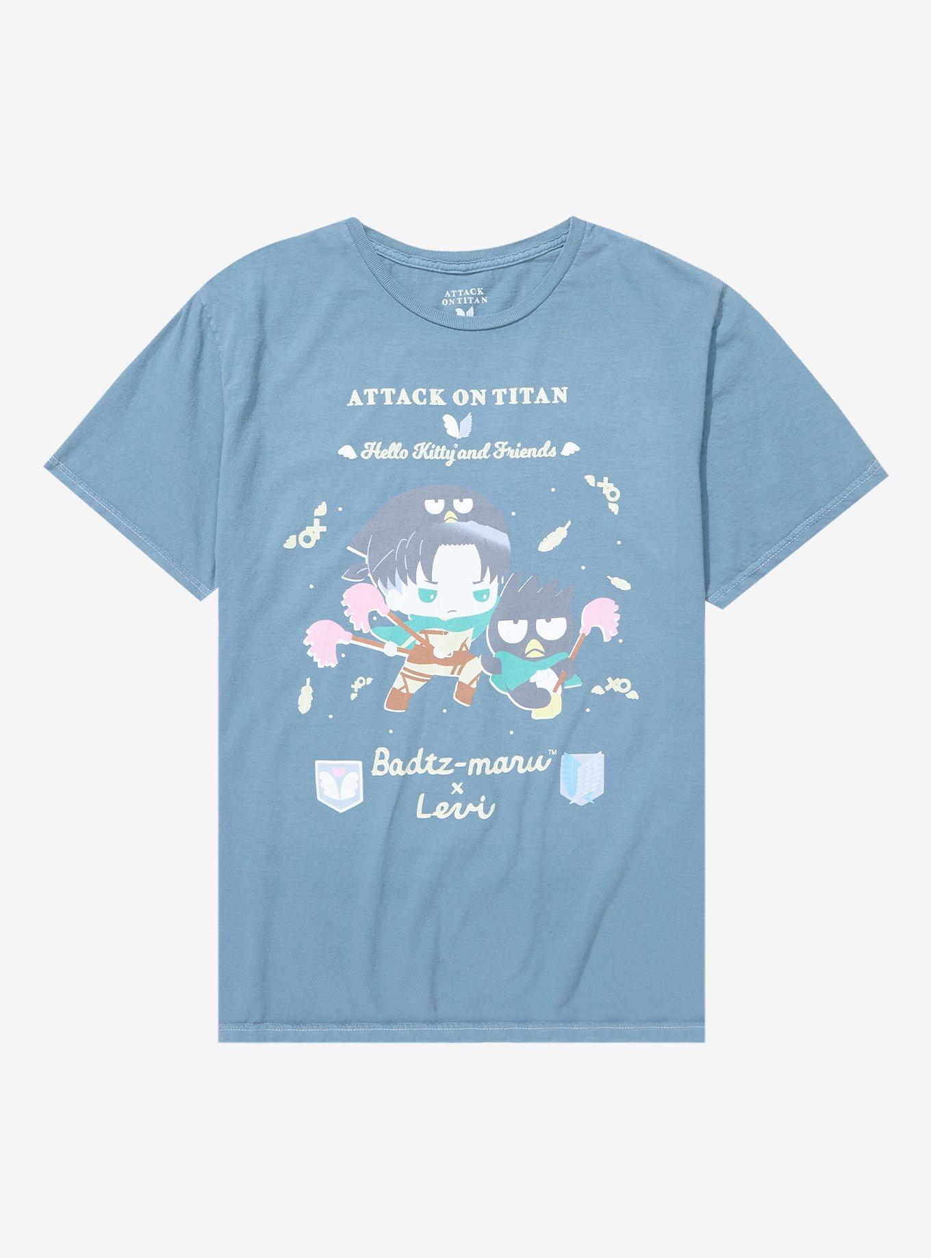 Attack On Titan X Hello Kitty And Friends Badtz-Maru & Levi T-Shirt | Hot  Topic