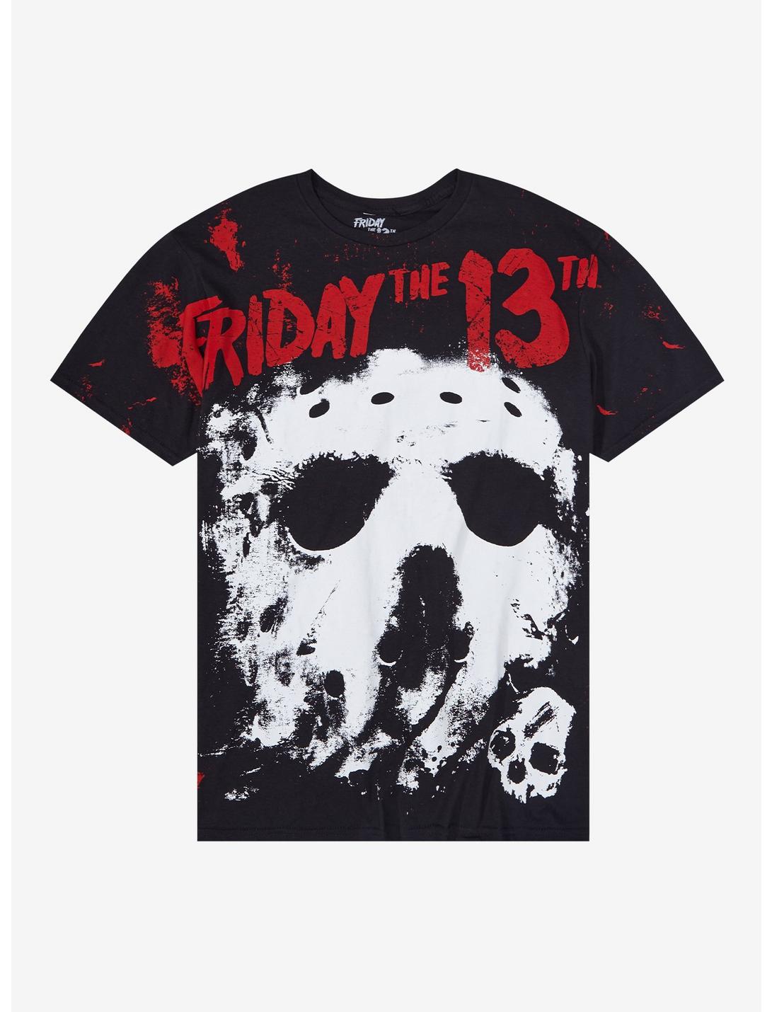 Friday The 13th Jason Mask Jumbo Print T-Shirt, BLACK, hi-res