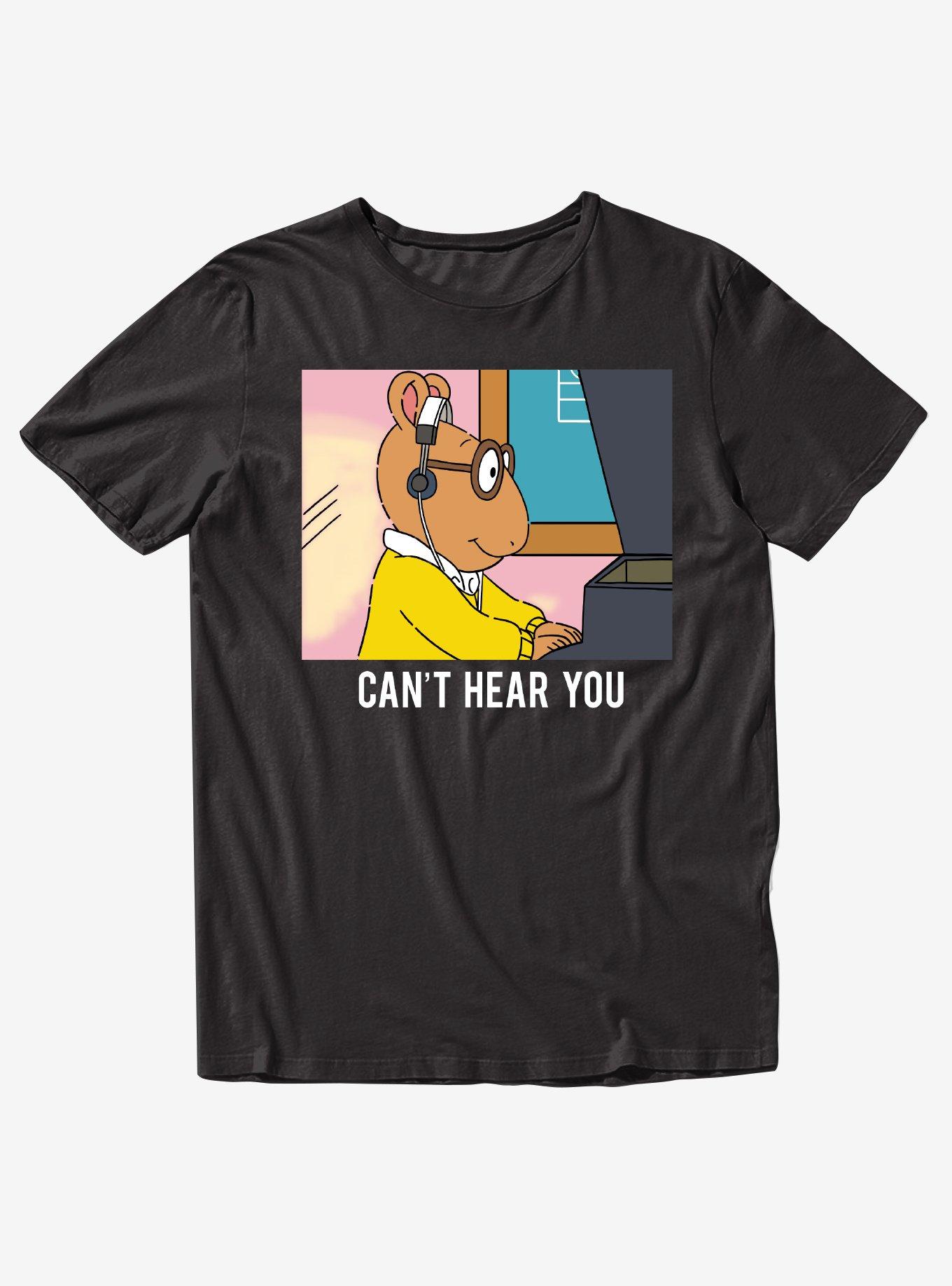 Arthur Can't Hear You T-Shirt, BLACK, hi-res