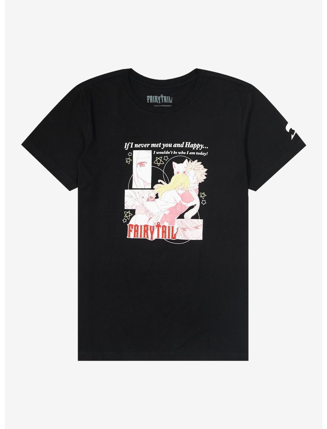 Fairy Tail Natsu Lucy Hug T-Shirt, BLACK, hi-res