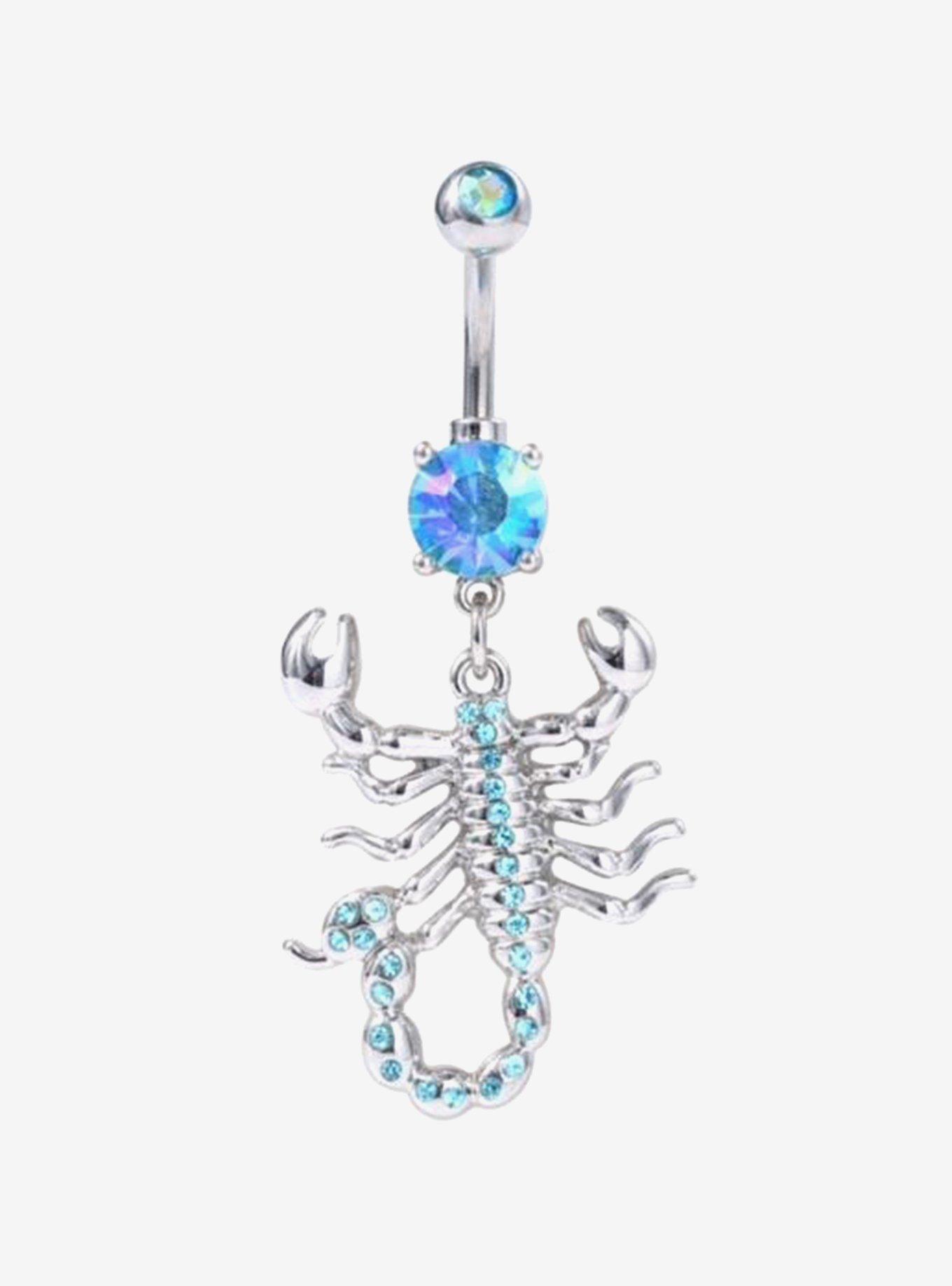 14G Steel Scorpion Navel Barbell, , hi-res