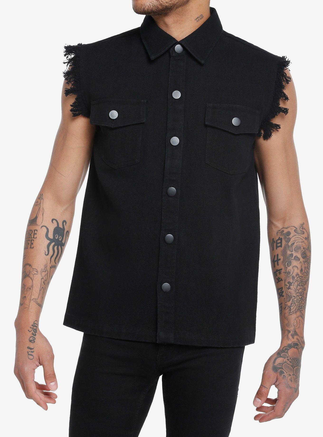 Hot topic denim on sale vest