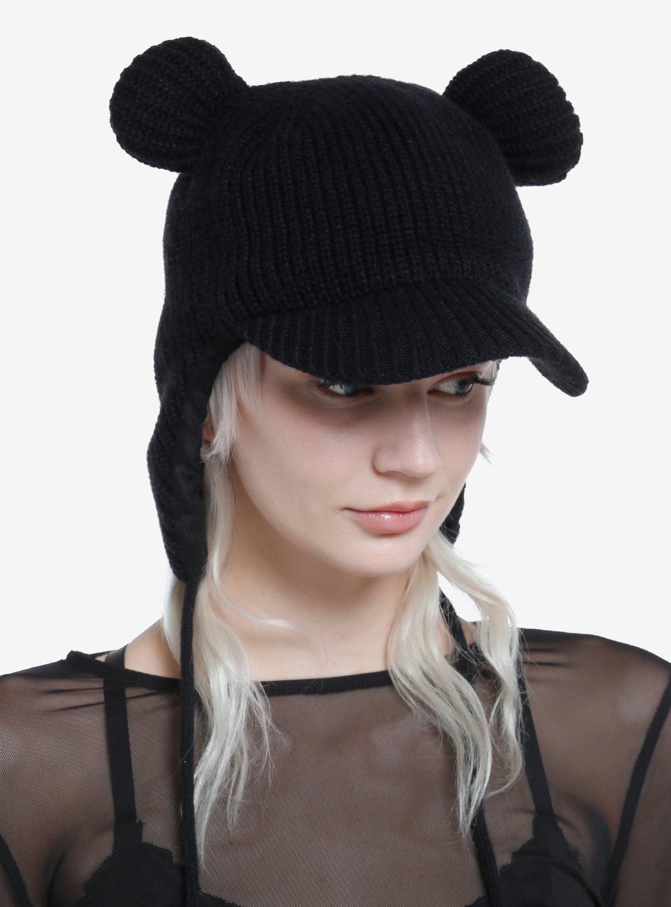 Teddy Bear Ear Tassel Knit Cap, , hi-res
