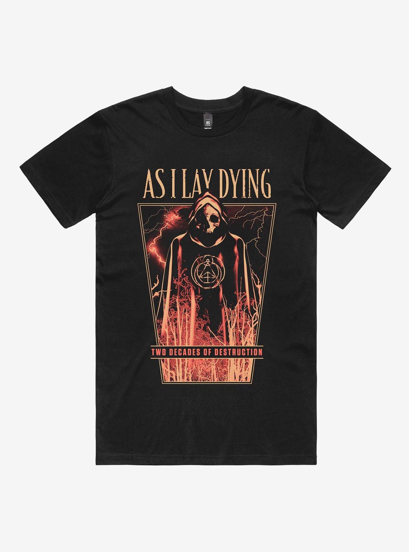 As I Lay Dying Two Decades Of Destruction Boyfriend Fit Girls T-Shirt, BLACK, hi-res