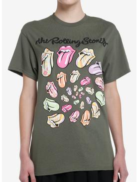The Rolling Stones Tongue Logo Swirl Boyfriend Fit Girls T-Shirt, , hi-res