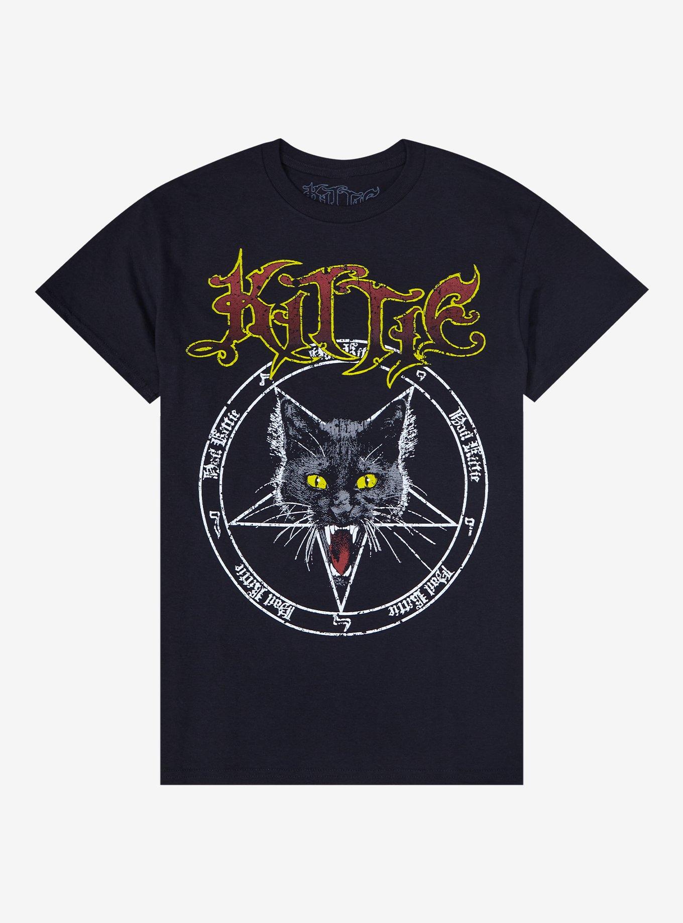 Kittie Cat Pentagram Boyfriend Fit Girls T Shirt Hot Topic