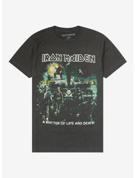 Iron Maiden A Matter Of Life And Death Album Cover Boyfriend Fit Girls T-Shirt, , hi-res